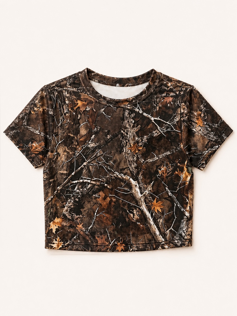 5/$25 🎉 Coolane Short Sleeve Women's Camo Crop Top